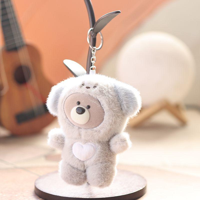 1Pcs Trendy Keychain Bear And Friends In The Forest Series Pendant Vinyl Face Bear Doll Plush Toy Kids Gift