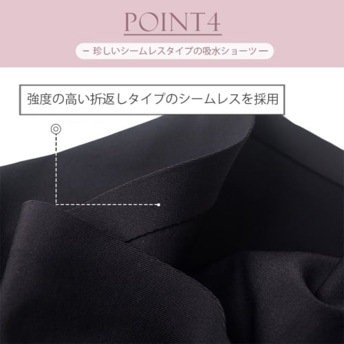 CORELAVISH [2-Pack] Seamless Absorbent Sanitary Panties, 40ml Capacity, 4-Layer Construction, Women's Period Briefs, Prevents Vaginal Discharge and In