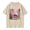 Dih Brainrot Gen Z Pig Funny Meme T Shirt Unisex Women Clothing Casual Humor Tshirts Unisexs Oversized Cotton Short Sleeve T Shirts