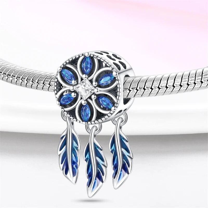 copperplated Dream Catcher Moon Bead Charms Compatible With Pandora BraceletsBangle Do It Yourself Ideal For Women Birthday Fine Jewellery Gift New