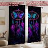 2D flat printing 2pcs Curtain Window Drapes Galaxy Butterfly Dreamcatcher Digital Printed Polyester Drapes Seasonal Party &