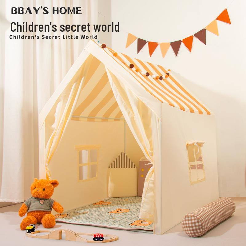 Kids' Indoor Castle Play Tent for Girls & Boys: Princess Room with Separate Beds
