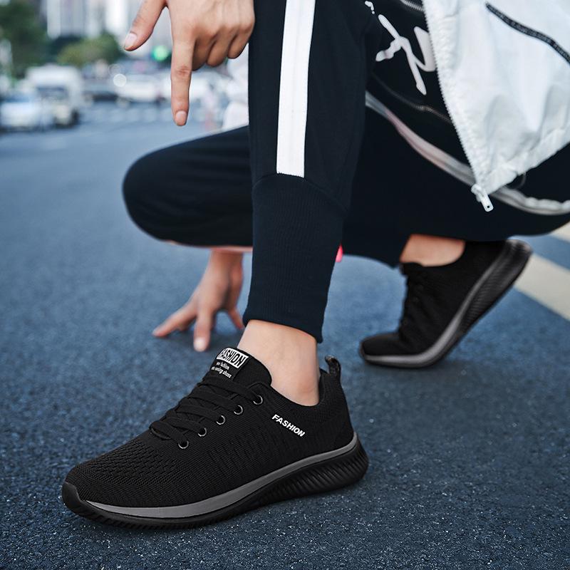 Men's Lightweight Korean-Style Mesh Running Shoes, Casual Trendy Design