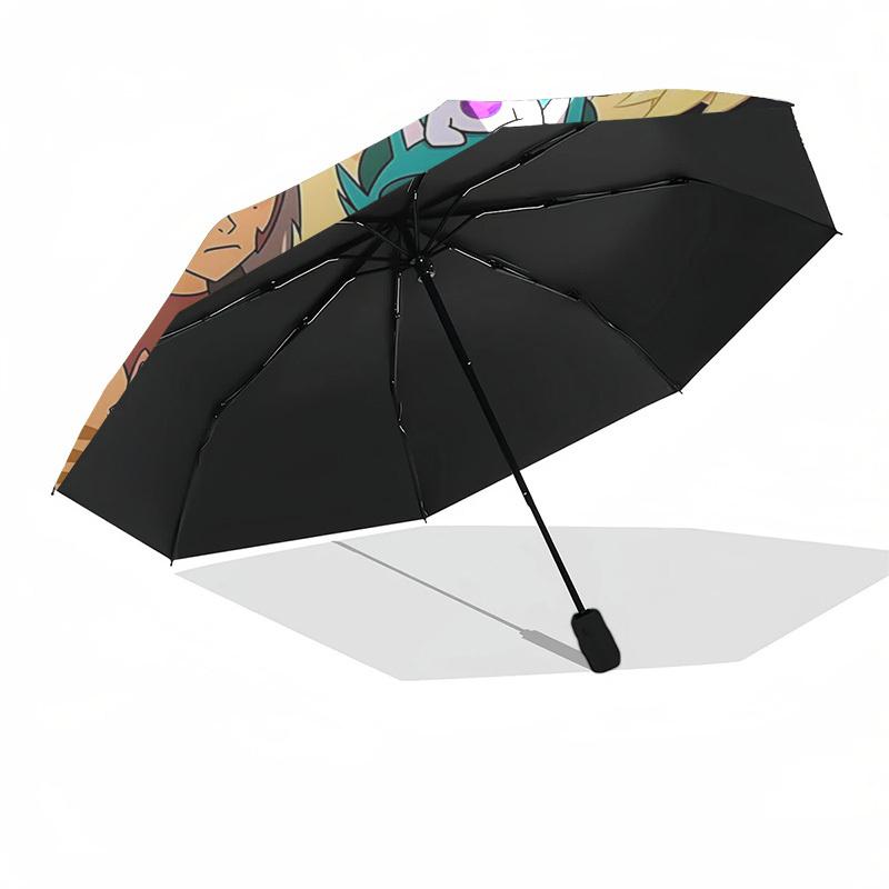 1pc Tom & Jerry Garfield The Cat Automatic Opening & Closing - 8 Bone Iron Frame Outdoor Umbrella, Portable Tri-Fold Design Suitable for Fans, Travel,