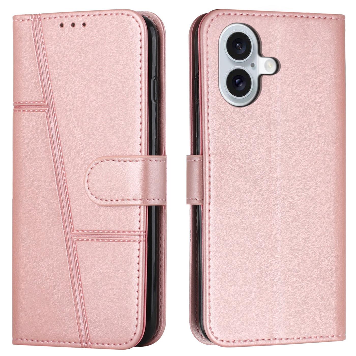 

For iPhone 16 Case Stand Flip Protective Leather Phone Cover