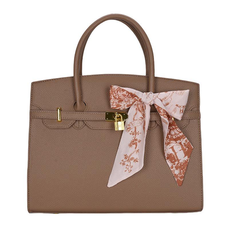 Elegante Colorblock Platinum Umhängetasche - Damenhandtasche mit großem Fassungsvermögen