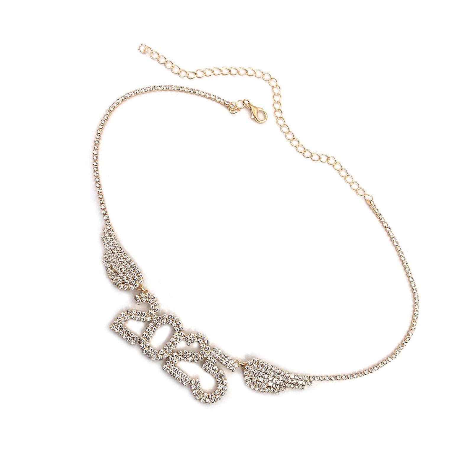 

Элегантное ожерелье «Крыло ангела» 2025 года из прочных сплавных материалов, портативное для ношения на Новый год и на вечеринки, для повседневного использования, для украшения