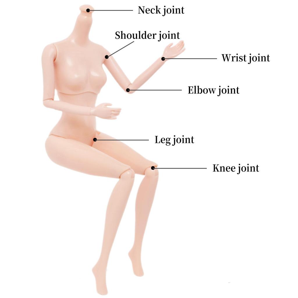 1 Set BJD-Puppe, schöne Prinzessinnen-Geschenke, 1 x Kopf mit 3D-Augen + 1 x Körper mit beweglichen Gelenken + 1 x Minikleid, 30 cm, Puppenmädchen-Spielzeug, 1/6 Puppen