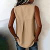 Women  Loose Sleeveless Blouses  Casual Tie Side Linen Tank Tops