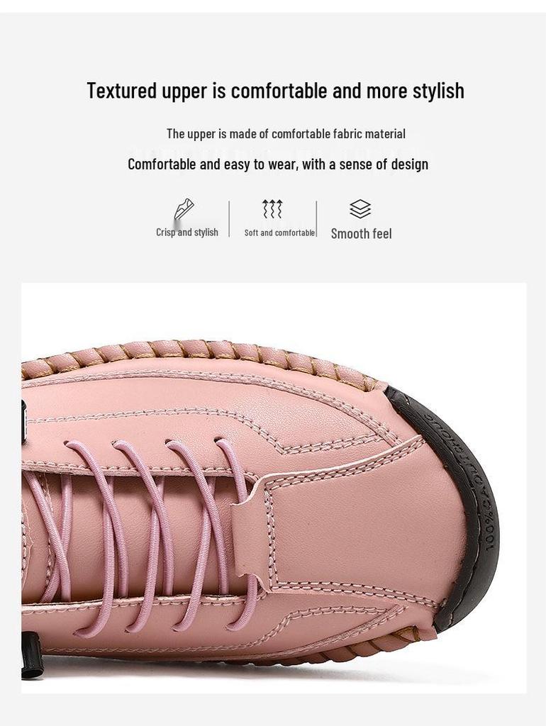 Hand-Stitched Women's Soft Sole Flat Shoes for Autumn/Winter