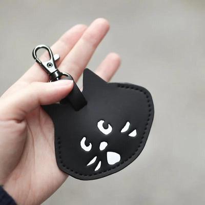 Surprised Cat Keychain: Unisex Car Key Cover & Cute Storage Bag Pendant
