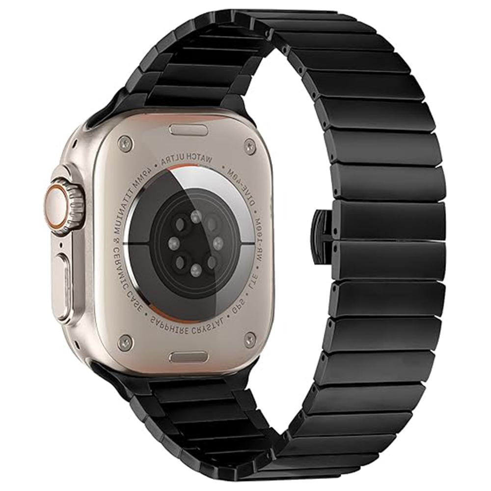 

Ремінець для Apple Watch Series 10 Ultra 9 8 7 SE 6 5 4 3 2 1 46 мм 49 мм 45 мм 44 мм 42 мм Ремінець з титанового сплаву з бамбуковими ланками з 1 ланкою Black