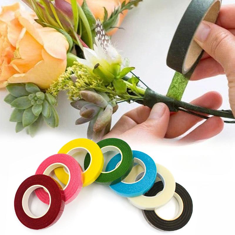 Floral Tape Self-adhesive Bouquet Flower Stem Paper Tape Stamen Packaging Florist DIY Decorative Flower Wedding Supplies Decor