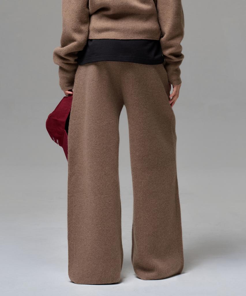 Ira Women Cashmere Blend Relaxed Knit Sweatpants - Neutral Brown