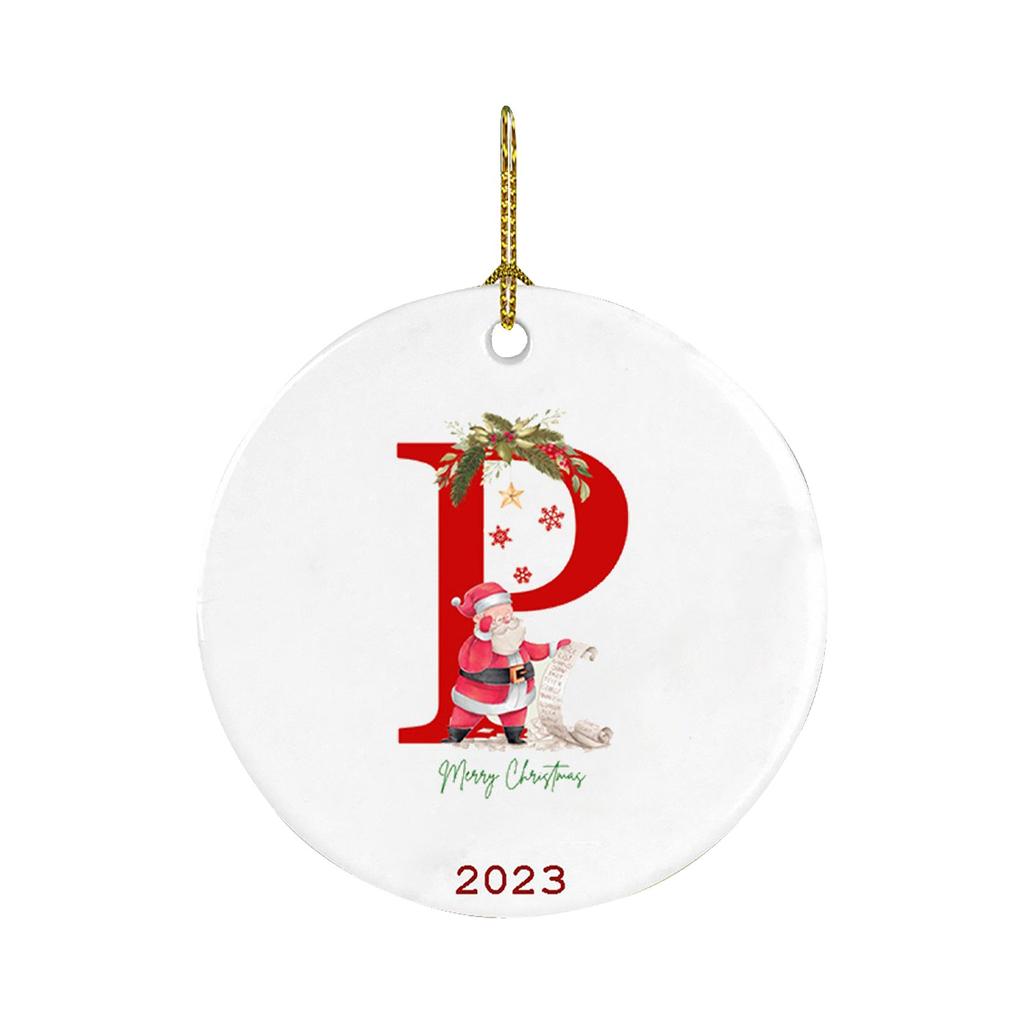 26 Letters Christmas Pendant Acrylic Car Pendant Christmas Tree Decoration