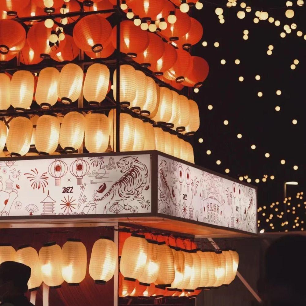 Foldable Hanging Lantern Vintage Festival Lantern Party Decorations Winter Melon Lantern  Bar