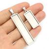 5-10pcs Rectangle Pendant Cabochon Base Blank Setting Tray Stainless Steel DIY Jewelry Making Accessories for Necklace Earrings