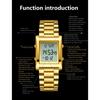 CAREKISO Luxury Brand Men Watch Waterproof LED Week Date Alarm Man Wristwatch Stainless Steel Fashion Electronic Watches For Men