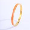 Titanium steel bracelet, European and American fashion enamel drip bracelet, girls' high-end k real gold electroplated bracelet