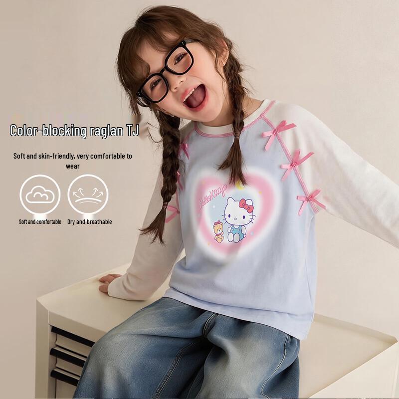 

Hello Kitty Girls Butterfly Raglan Long Sleeve T-Shirt 150