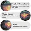 2D Aesthetic UFO Abduction Backdrop, Colorful Forest Sunset & UFO Wall Decor