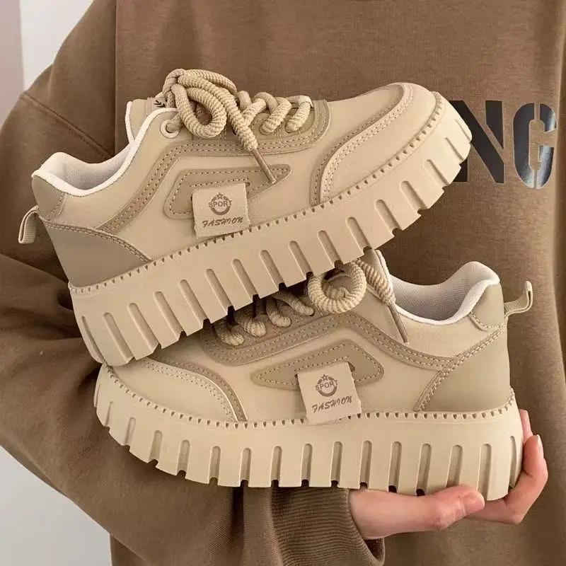 Fashion 2025 New Contrast Color Women's Athletic Shoes High Quality Cheap Y2k Fashion Light Comfortable and Elegant Ladies Footwear Sale