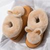 Winter Plush Slippers for Women  Thick Sole House Shoes Cozy Faux Rabbit Fur Indoor Slides with Closed Back