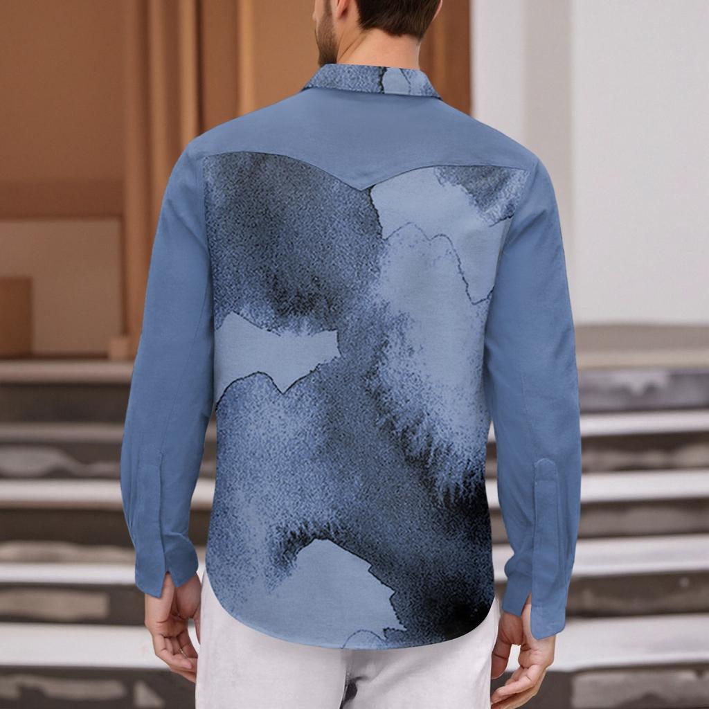 Men'S Fashionable Lapel And Shoulder Length Short Sleeved Casual Top