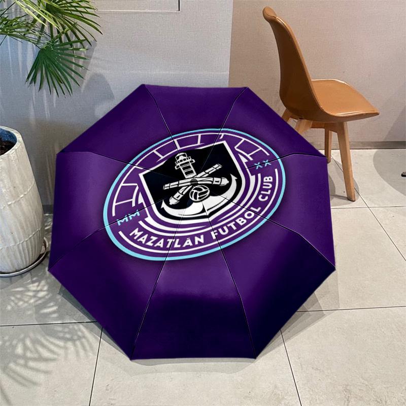 Football Team Umbrella with Automatic Open/Close & Self-8-Rib Heavy-Duty Umbrella, Compact Travel Umbrella Suitable for Outdoor