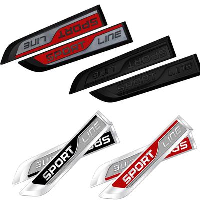 Metal Sport Line Badge 3D Stickers Car Body Side Emblem Decal Car Styling For Octavia Fabia Rapid Kodiaq Karoq Superb A7
