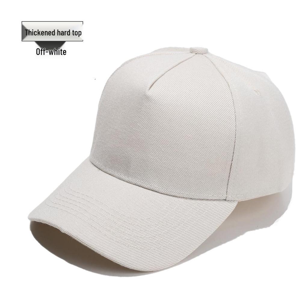 Five-Panel Wool Baseball Cap with Hard Top and Sunshade