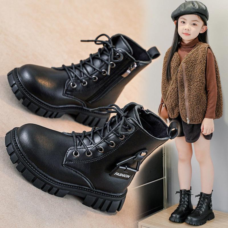 Autumn Girls High-top Leather Boots Princess Bags Decoration Autumn Boots