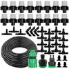 10-20M Automatic Plant Watering System, Garden Misting Fog Nozzle Spray Head W/ 4/7mm Tee Connector for Patio Lawn