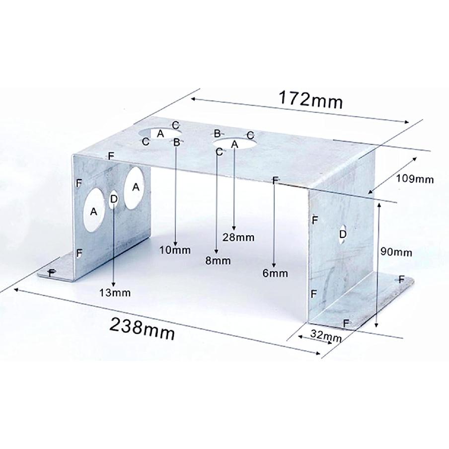 1Pack Air Diesel Parking Heater Base Mounting Bracket Floor Plate Forfor T5 Eberspacher Airtronic D2 Car Truck Diesel Heater-Sliver