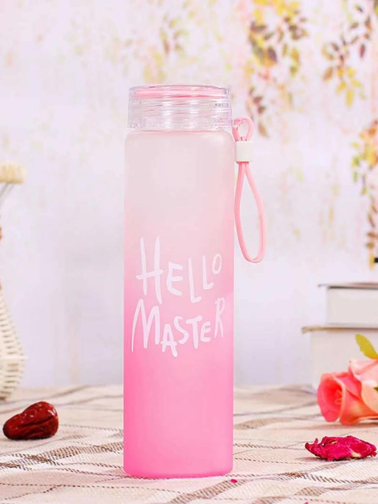 500ml Gradient Sports Water Bottle Plastic Large Capacity Frosted Cup With Strap Gift Camping Tour Plastic Sport Water Bottle