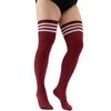 Striped Women Stockings Over Knee Long Socks Fashion Women Keep Warm Long Socks Black White Striped Hosiery
