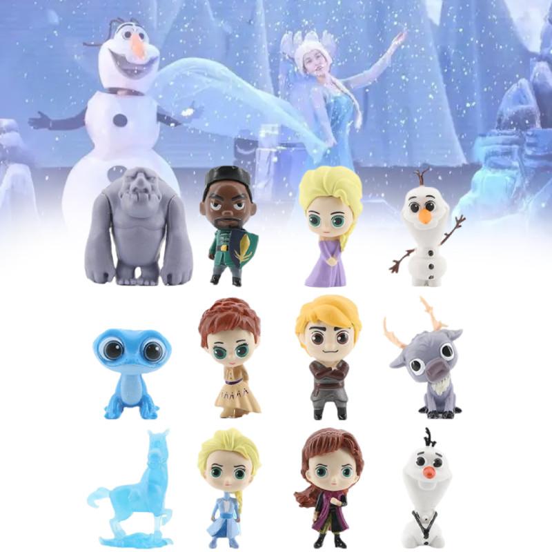 Mini Princess Figurine Set With 12 Adorable Elsa Anna And Olaf Characters For Collectors