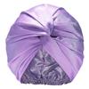 Imitation Silk Women Hat Solid Color Twist Knotted Design Turban Hat Solid Color Sleeping Hat Home Headwear