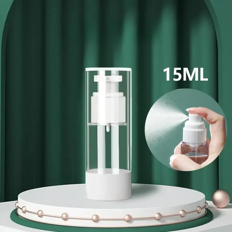 Clear Refillable Vacuum Airless Cream Pump Bottle, Empty Travel Airless Cosmetic Container, Portable Makeup Lotion Dispenser Bottle