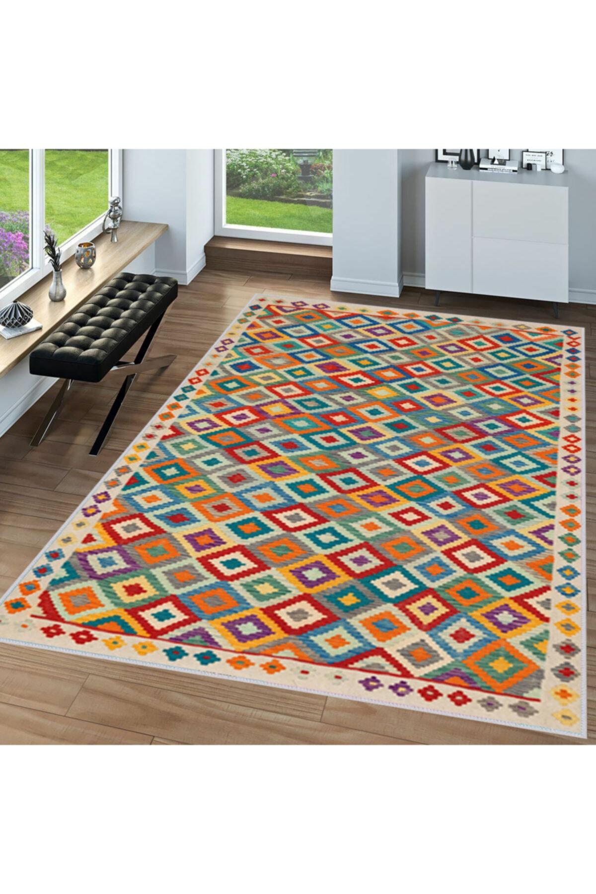 

Rovigo Home Моющийся ковер с принтом RVG1543-HT650 50x80 красный