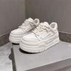 Muffin platform sports shoes casual single shoes women's 2025 spring new platform height increase versatile feet small running shoes