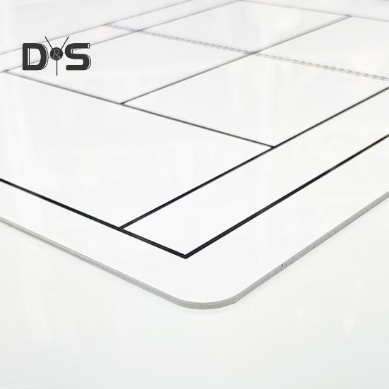 Trocken abwischbare Tennis-Coaching-Zwischenablage, doppelseitiges taktisches Tennis-Whiteboard mit Markierungsstift für das Tennistraining