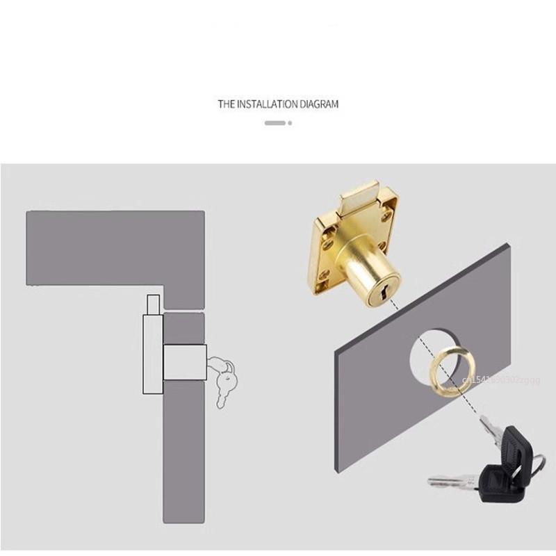 Cierres de Cajón de Gabinete Cerraduras Herrajes para Puerta de Mueble Cerradura de Escritorio Cerraduras para Puerta de Gabinete de Armario Librero de Noche Cerradura Sólida