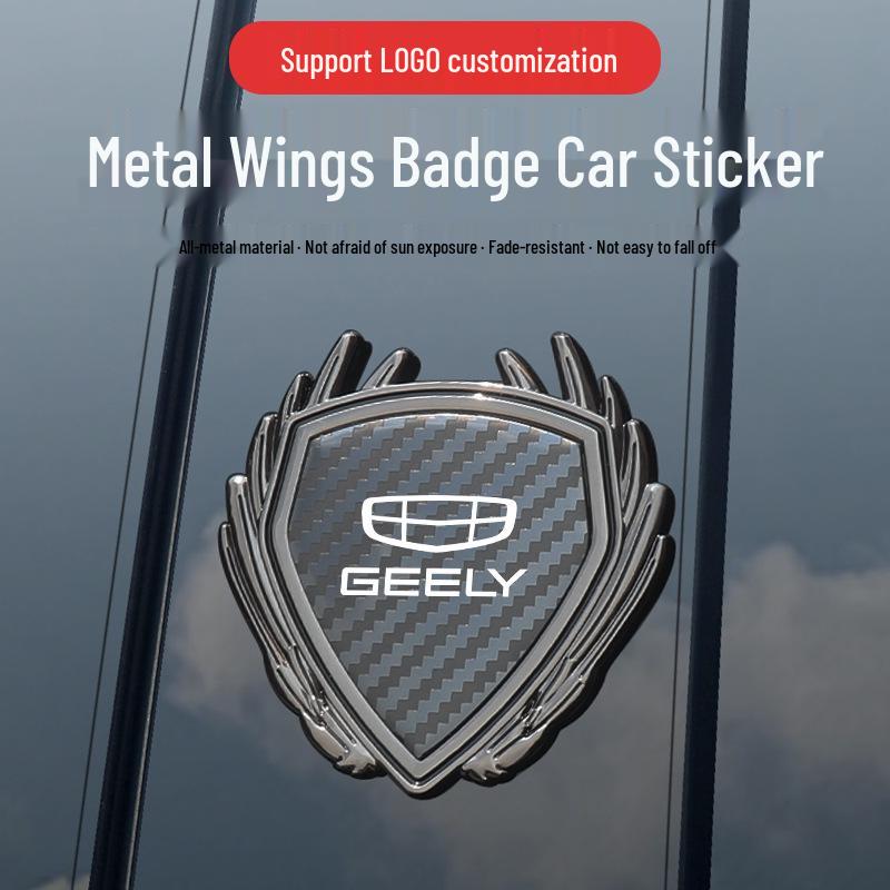 Metal Badge Side Window Logo Sticker for Geely 4th Gen Emgrand GS/GL/Binyue L Car