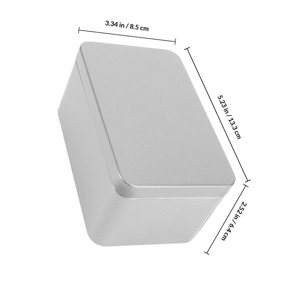 13x8x6cm Goldene Rechteckige Blechdose Druckdeckel Glatte Kanten Auslaufsicher Tragbare Aufbewahrung für Teeblätter Süßigkeiten Kosmetika