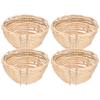 4pcs Bamboo Bird Nest Handmade Weaving Breeding Resting Bird House with Hook for Parrots Canary