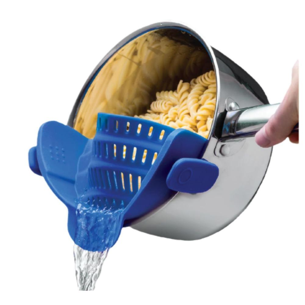 Filter Silikon Küchenfilter, faltbar passend für alle Töpfe und Pfannen, perfekt zum Abgießen von Nudeln, Gemüse und Obst