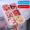 Food Storage Box Portable Storage Box Bpa-free Divided Snack Serving Tray with Lid 6 Compartment Portable for Food for On-the-go