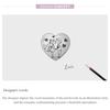 BAMOER Unique Design 925 Sterling Silver Pendant Sweet Time Charm Heart Shape Bead Fit Origional Bracelet Couple Jewelry Gift