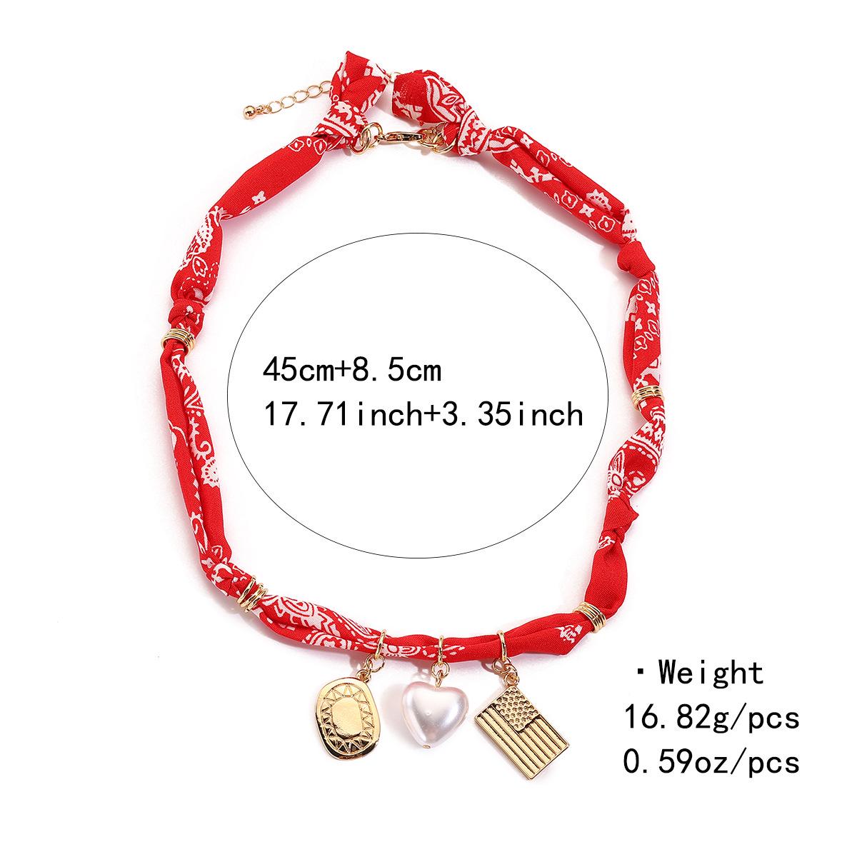 

Kenjie Luxury Multi-Pendant Silk Scarf Necklace with Pearls